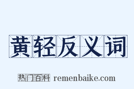 黄轻反义词是什么意思的图片